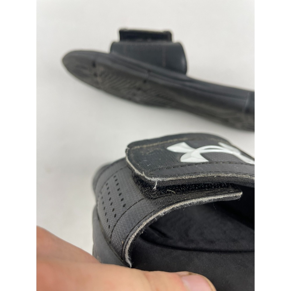 Under armour Sandals Youth Size 5 Black Slip On 4D Foam - Picture 8 of 10